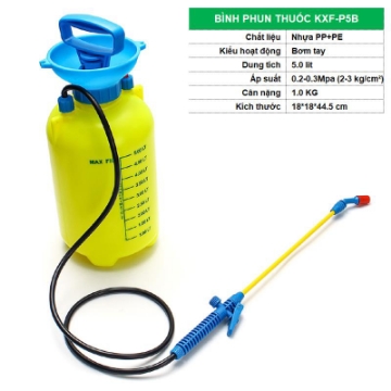 Ảnh của Bình phun thuốc sâu 5 lit KXF-P5B, Bình xịt tưới phun sương, Phun thuốc muỗi, Mối