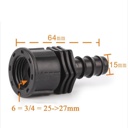 Picture of Khởi thủy TKR-5216T Ren trong 27 ra ống Φ16 mm, Khởi thủy cho dây PVC PE HDPE LDPE