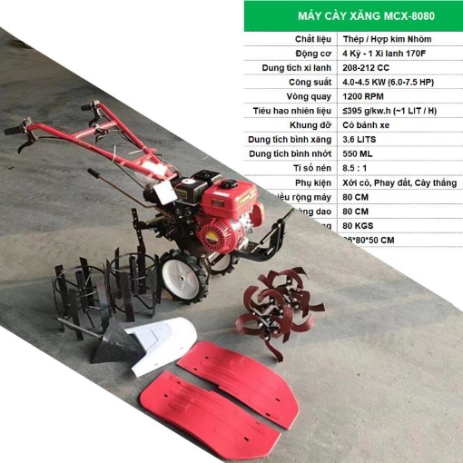 Gambar Phụ kiện của Máy cày MCX-8080, Máy cày đa năng, Máy xạc cỏ, Phay xới đất