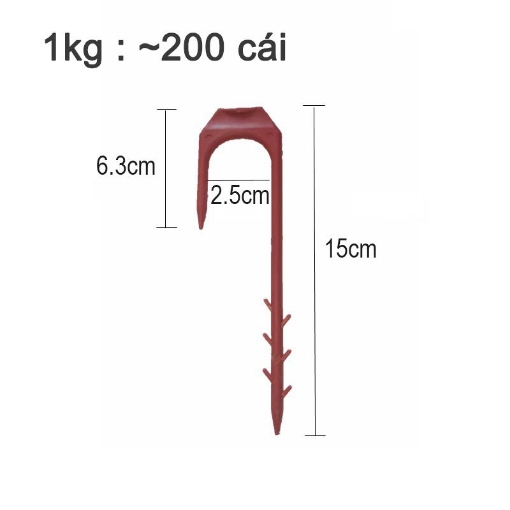 Picture of Đinh ghim dây tưới nhỏ giọt STW2.5, Đinh ghim dây LDPE, PE, HDPE, Cố định băng nhỏ giọt