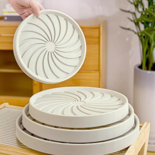 Ảnh của Giá để chậu hoa bằng nhựa DHC-37 cm, Kệ để chậu cây cảnh 6 bánh, Đế chậu cây có bánh xe lăn