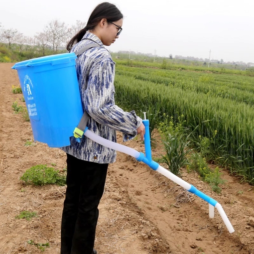 Gambar Dụng cụ bón phân 1-2 hàng dạng thùng chứa TMP-02, Máy bón phân đeo lưng