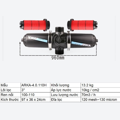 Gambar Lọc đĩa chữ H ARKA-4.0.110H (4.0" (inch), ϕ110), Lọc đĩa tưới cây, Lọc nước chữ H