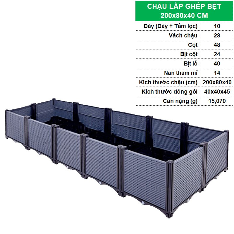 BỆT 200x80x40 CM [+1.282.000đ ]