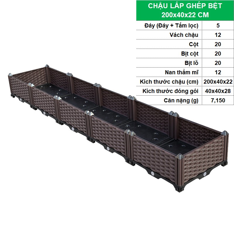 BỆT 200x40x22 CM [+637,000đ]