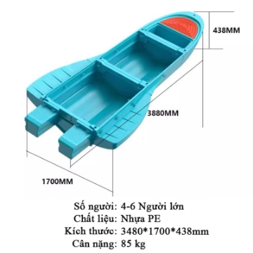 Ảnh của Thuyền nhựa lắp ghép TLG-3M, Thuyền vận tải nuôi tôm cá, Thuyền câu, Thuyền du lịch