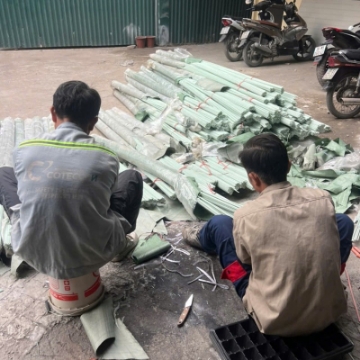 Ảnh của Thanh sợi thủy tinh rỗng 8x4mm Dài 3m, Nan vòm sợi thủy tinh FRP-8X4