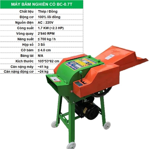 รูปภาพของ Máy băm Ngô, Cỏ voi BC-0.7T, Máy băm thức ăn cho gia súc Trâu Bò Dê Cừu